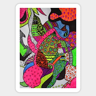 Abstract Fluoro 1 Entire Work Sticker